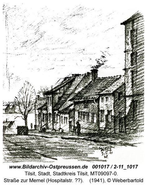 Tilsit, Straße zur Memel (Hospitalstr. ??)