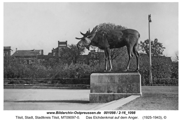 Tilsit, Das Elchdenkmal auf dem Anger