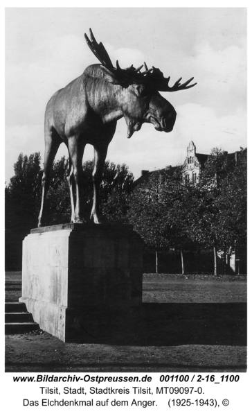 Tilsit, Das Elchdenkmal auf dem Anger