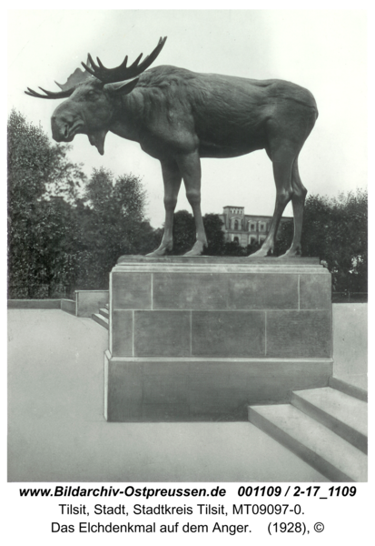 Tilsit, Das Elchdenkmal auf dem Anger