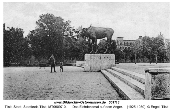 Tilsit, Das Elchdenkmal auf dem Anger