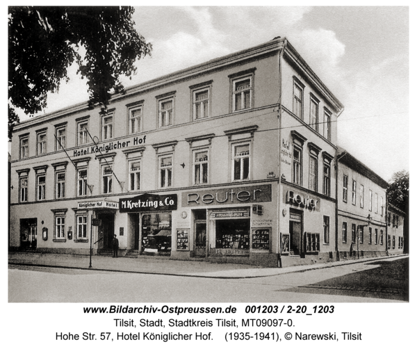 Tilsit, Hohe Str. 57, Hotel Königlicher Hof