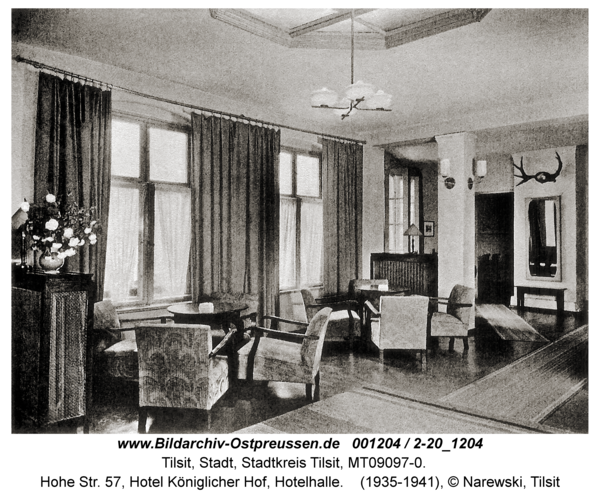 Tilsit, Hohe Str. 57, Hotel Königlicher Hof, Hotelhalle