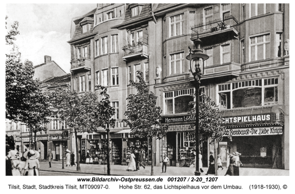 Tilsit, Hohe Str. 62, das Lichtspielhaus vor dem Umbau