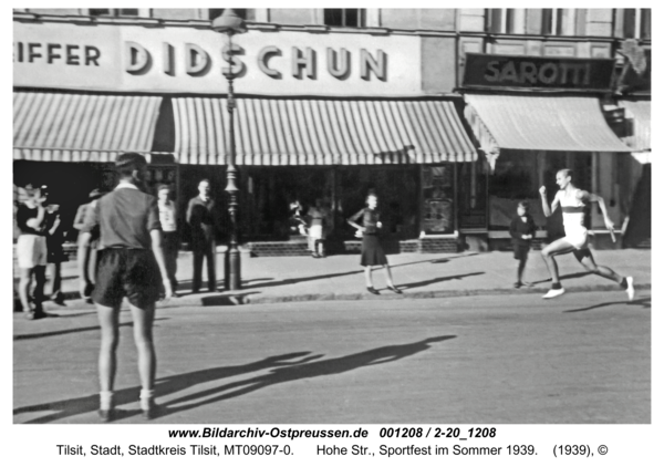 Tilsit, Hohe Str., Sportfest im Sommer 1939