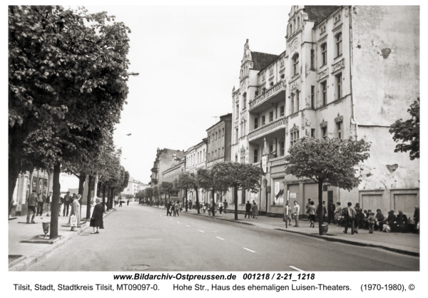 Tilsit, Hohe Str., Haus des ehemaligen Luisen-Theaters