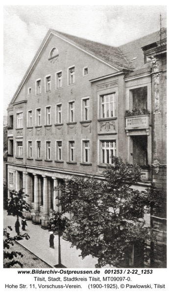 Tilsit, Hohe Str. 11, Vorschuss-Verein
