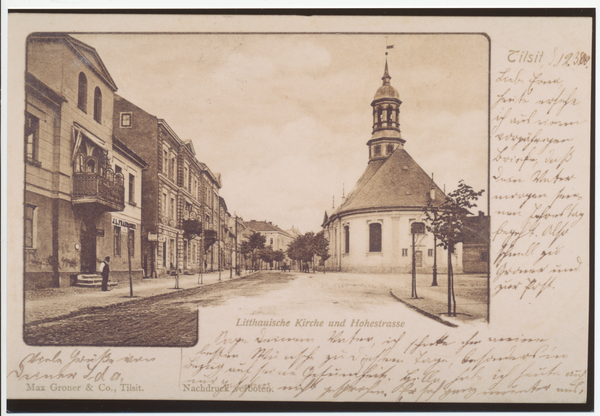 Tilsit, Hohe Str., südöstlicher Teil mit Christuskirche