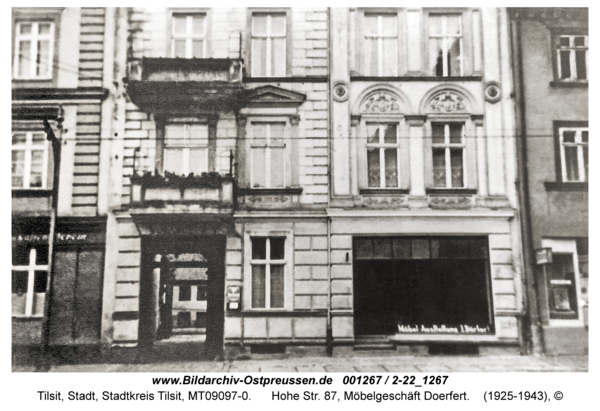 Tilsit, Hohe Str. 87, Möbelgeschäft Doerfert