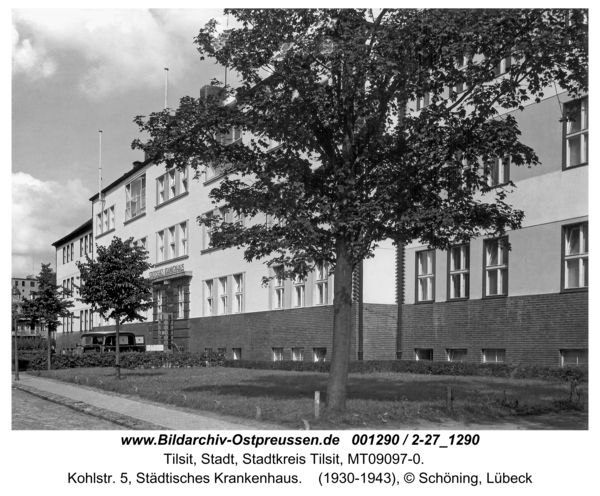 Tilsit, Kohlstr. 5, Städtisches Krankenhaus