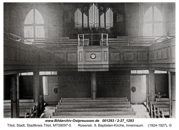 Tilsit, Rosenstr. 9, Baptisten-Kirche, Innenraum