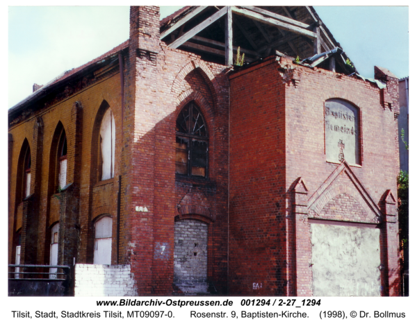 Tilsit, Rosenstr. 9, Baptisten-Kirche