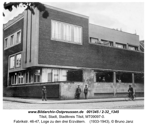 Tilsit, Fabrikstr. 46-47, Loge zu den drei Erzvätern