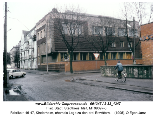 Tilsit, Fabrikstr. 46-47, Kinderheim, ehemals Loge zu den drei Erzvätern