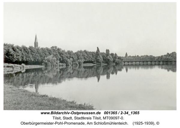 Tilsit, Oberbürgermeister-Pohl-Promenade, Am Schloßmühlenteich