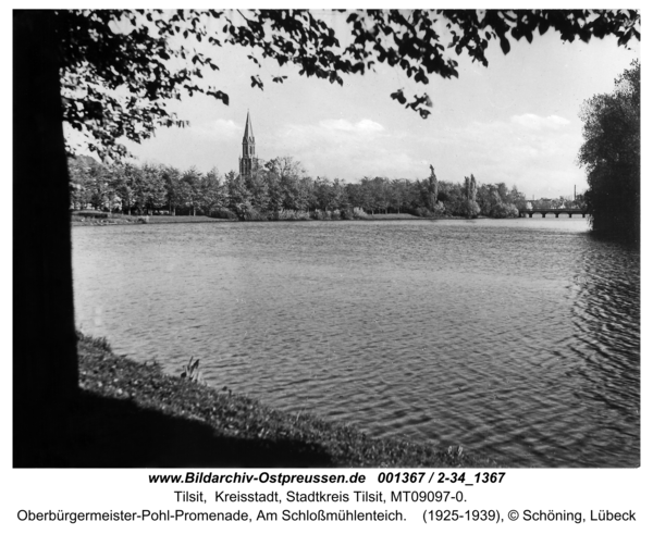 Tilsit, Oberbürgermeister-Pohl-Promenade, Am Schloßmühlenteich