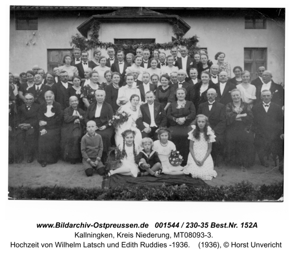 Herdenau, Hochzeit von Wilhelm Latsch und Edith Ruddies -1936
