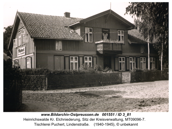 Heinrichswalde, Tischlerei Puchert, Lindenstraße