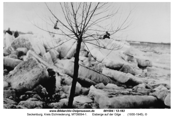 Seckenburg, Eisberge auf der Gilge