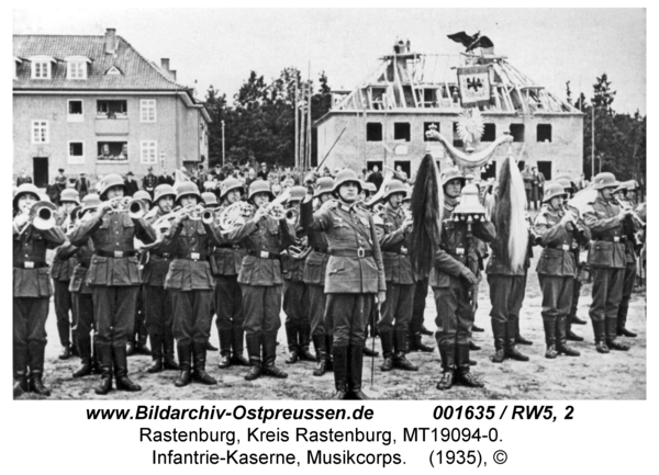 Rastenburg, Hindenburgstraße, Hindenburg-Kaserne, Musikcorps