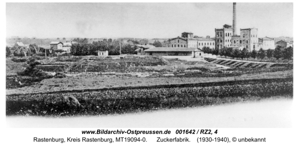 Rastenburg, Zuckerfabrik
