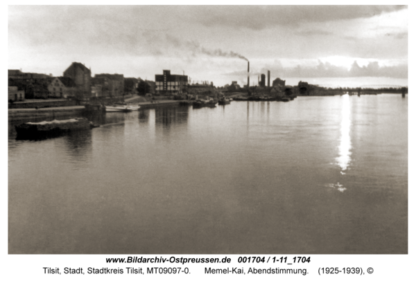 Tilsit, Memel-Kai, Abendstimmung