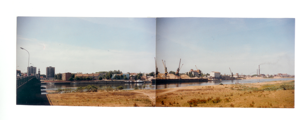 Tilsit, Blick auf die Stadt vom nördlichen Memelufer