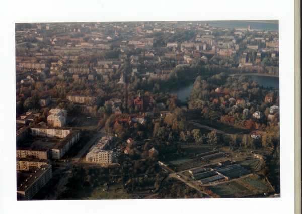 Tilsit, Blick von Süden auf die südliche Stadt, Luftbild