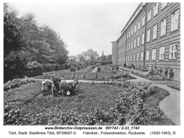 Tilsit, Fabrikstr., Polizeidirektion, Rückseite