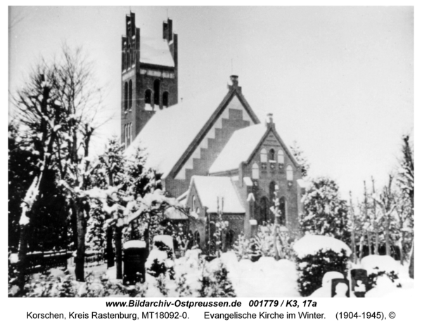 Korschen, evangelische Kirche im Winter