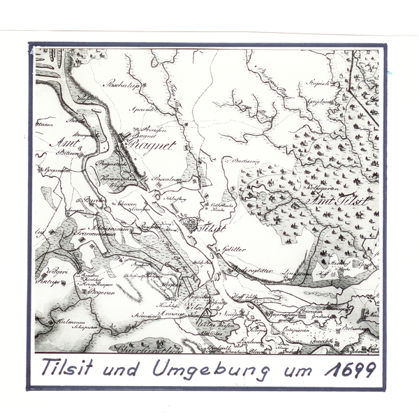 Tilsit, Plan von Tilsit und Umgebung um 1699