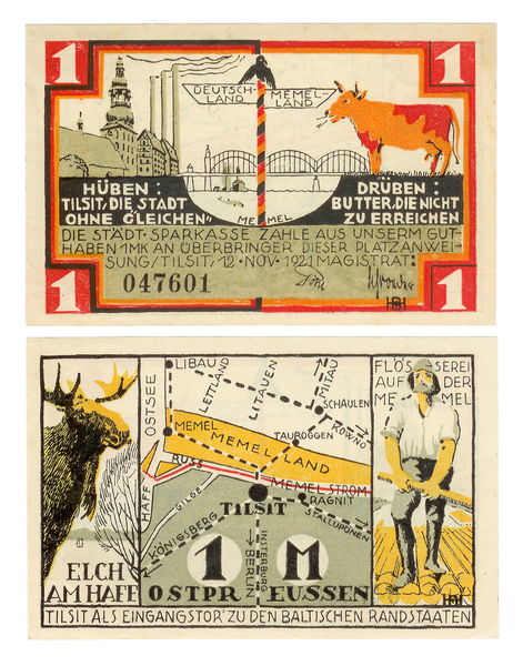Tilsit, Notgeld 1M, 12. Nov. 1921
