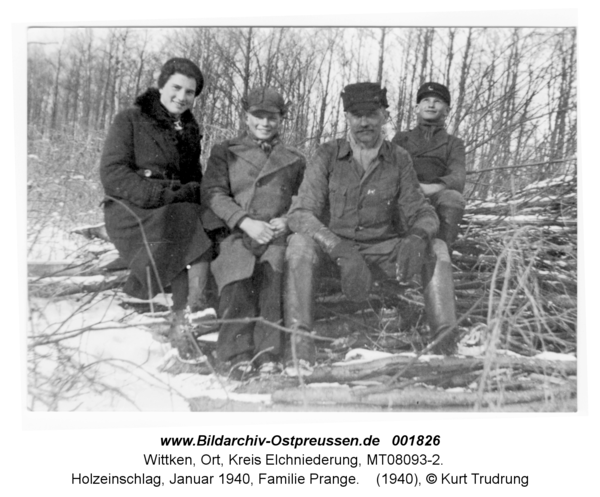 Wittken, Holzeinschlag, Januar 1940, Familie Prange