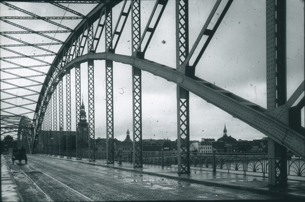 Tilsit, Blick von der Luisen-Brücke auf die Stadt