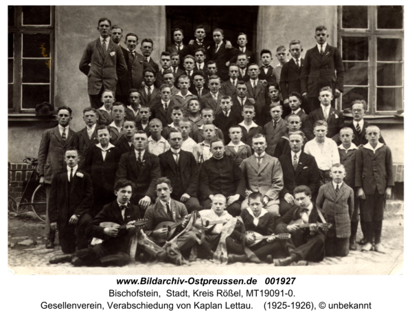 Bischofstein, Gesellenverein, Verabschiedung von Kaplan Lettau