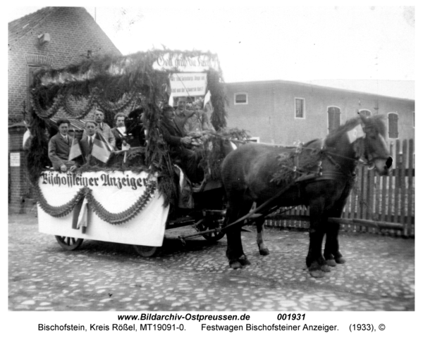 Bischofstein, Festwagen Bischofsteiner Anzeiger