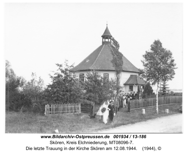 Skören, Die letzte Trauung in der Kirche Skören am 12.08.1944