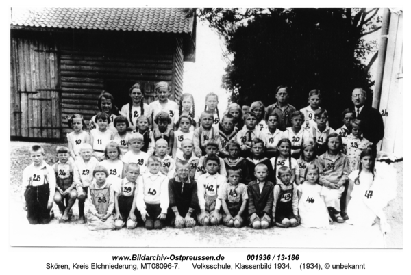 Skören, Volksschule, Klassenbild 1934