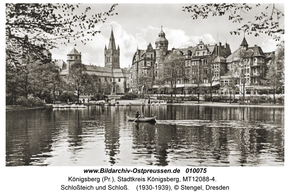 Königsberg (Pr.), Schlossteich und Schloss