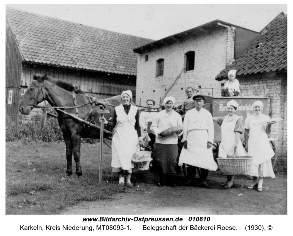 Karkeln, Belegschaft der Bäckerei Roese