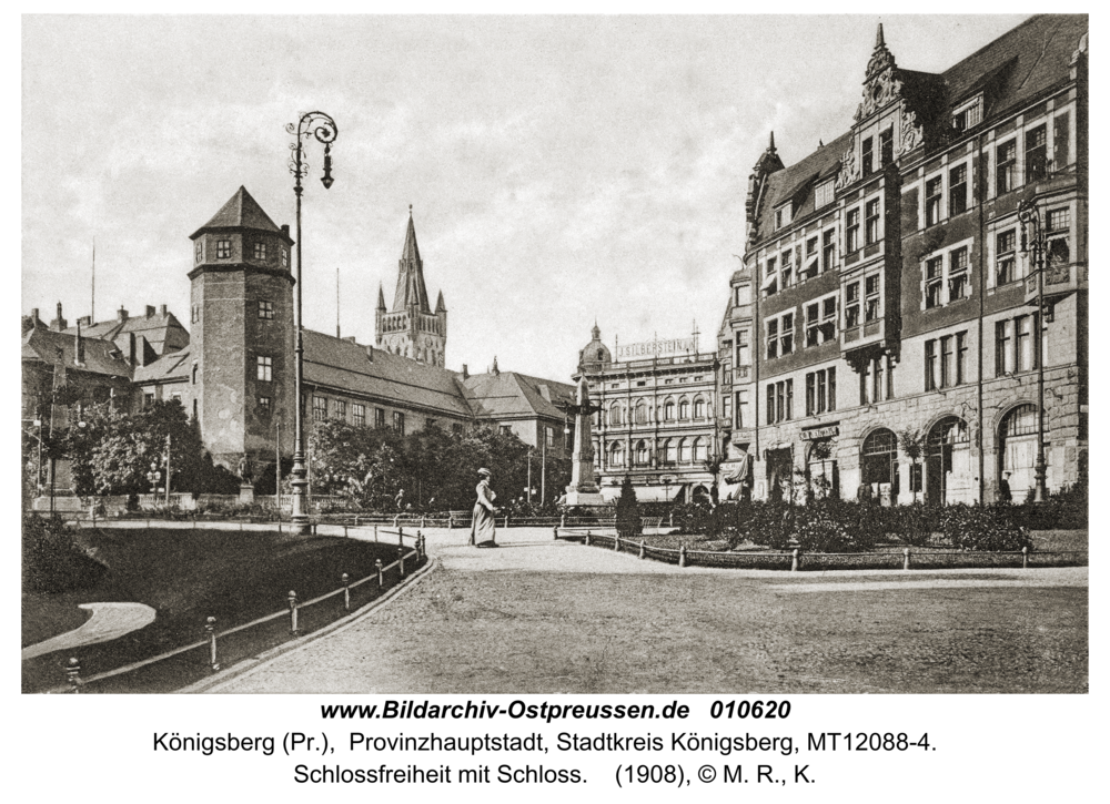 Königsberg, Schlossfreiheit mit Schloss