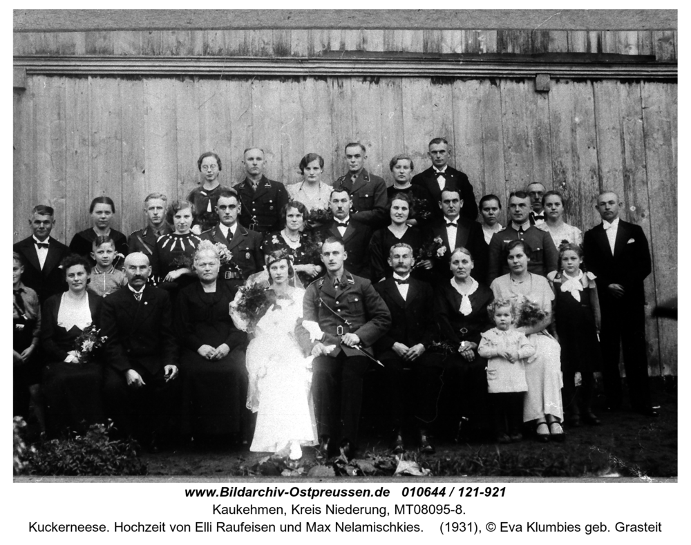 Kuckerneese. Hochzeit von Elli Raufeisen und Max Nelamischkies