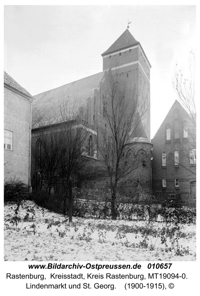 Rastenburg, Lindenmarkt und St. Georg