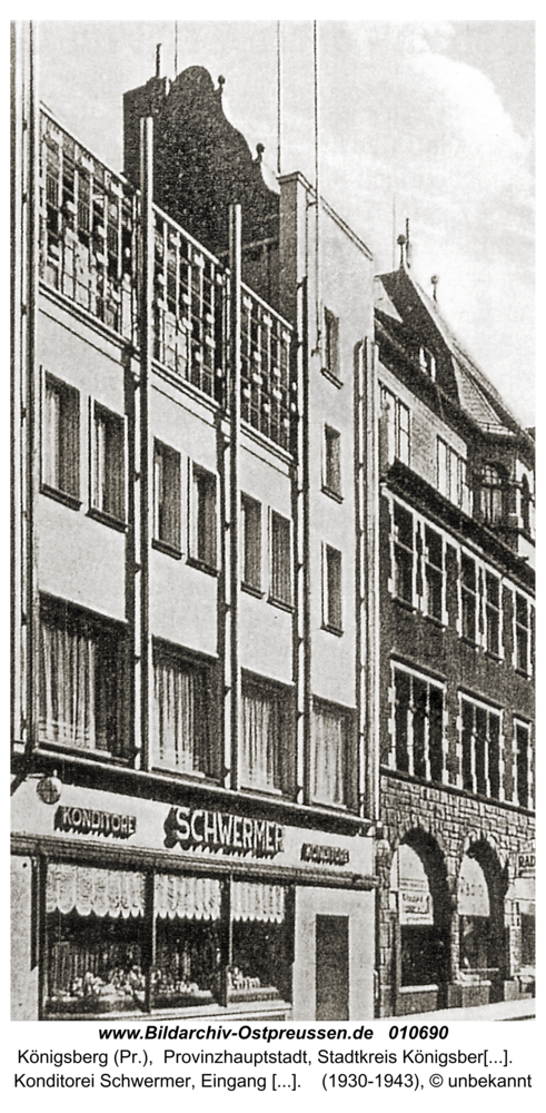 Königsberg (Pr.), Konditorei Schwermer, Eingang Münzstraße