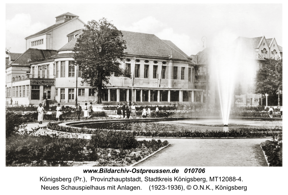 Königsberg, Neues Schauspielhaus mit Anlagen