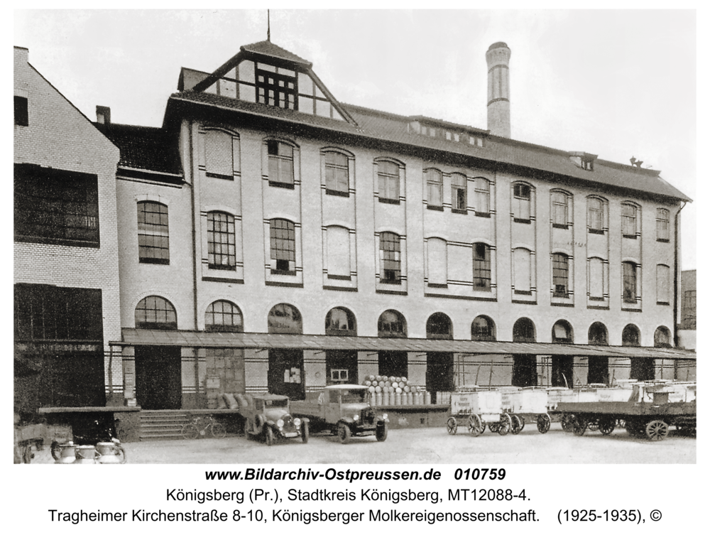 Königsberg, Tragheimer Kirchenstraße 8-10, Königsberger Molkereigenossenschaft