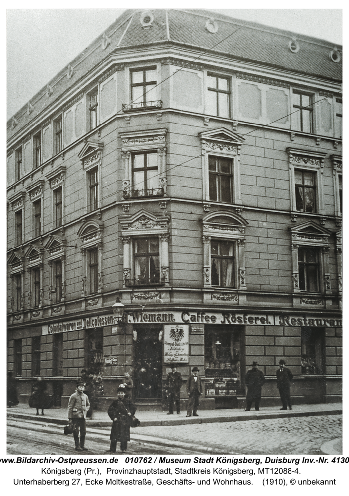 Königsberg (Pr.), Unterhaberberg 27, Ecke Moltkestraße, Geschäfts- und Wohnhaus