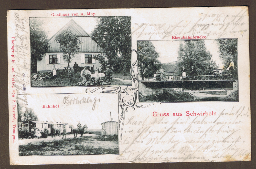 Güldenau, Bahnhof, Eisenbahnbrücke, Gasthaus Mey