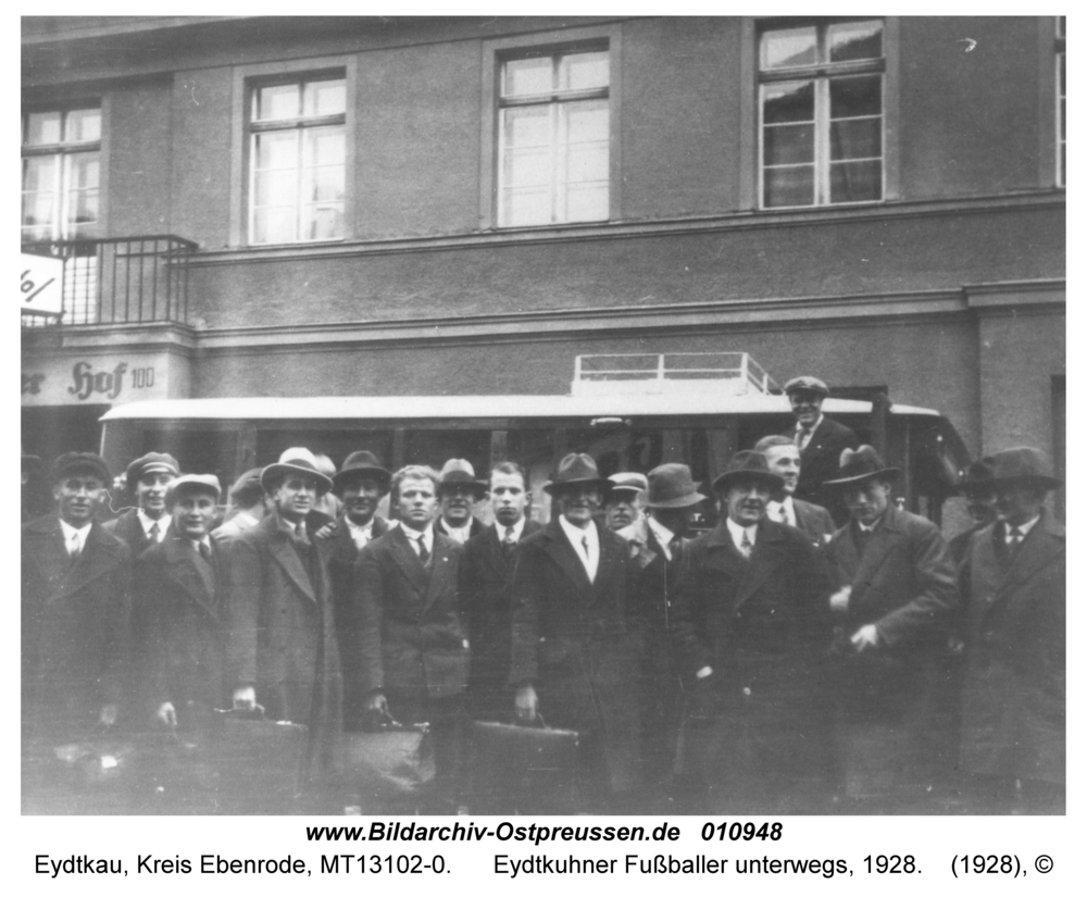 Eydtkau, Eydtkuhner Fußballer unterwegs, 1928