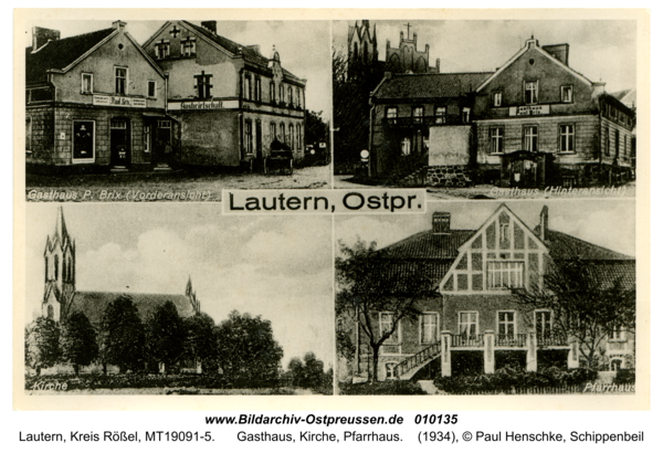 Lautern, Gasthaus, Kirche, Pfarrhaus